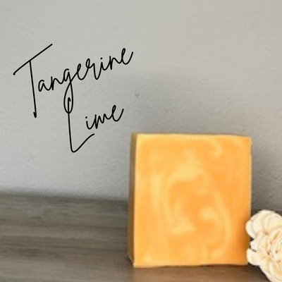 Tangerine &amp; Lime Essential Oil, Coconut Milk, Ginger Root Artisan Soap - 5oz