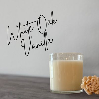 White Oak &amp; Vanilla 11oz Soy Candle