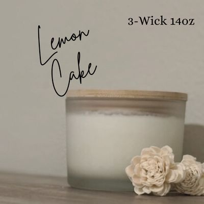 Lemon Cake 3-Wick 14oz Soy Candle