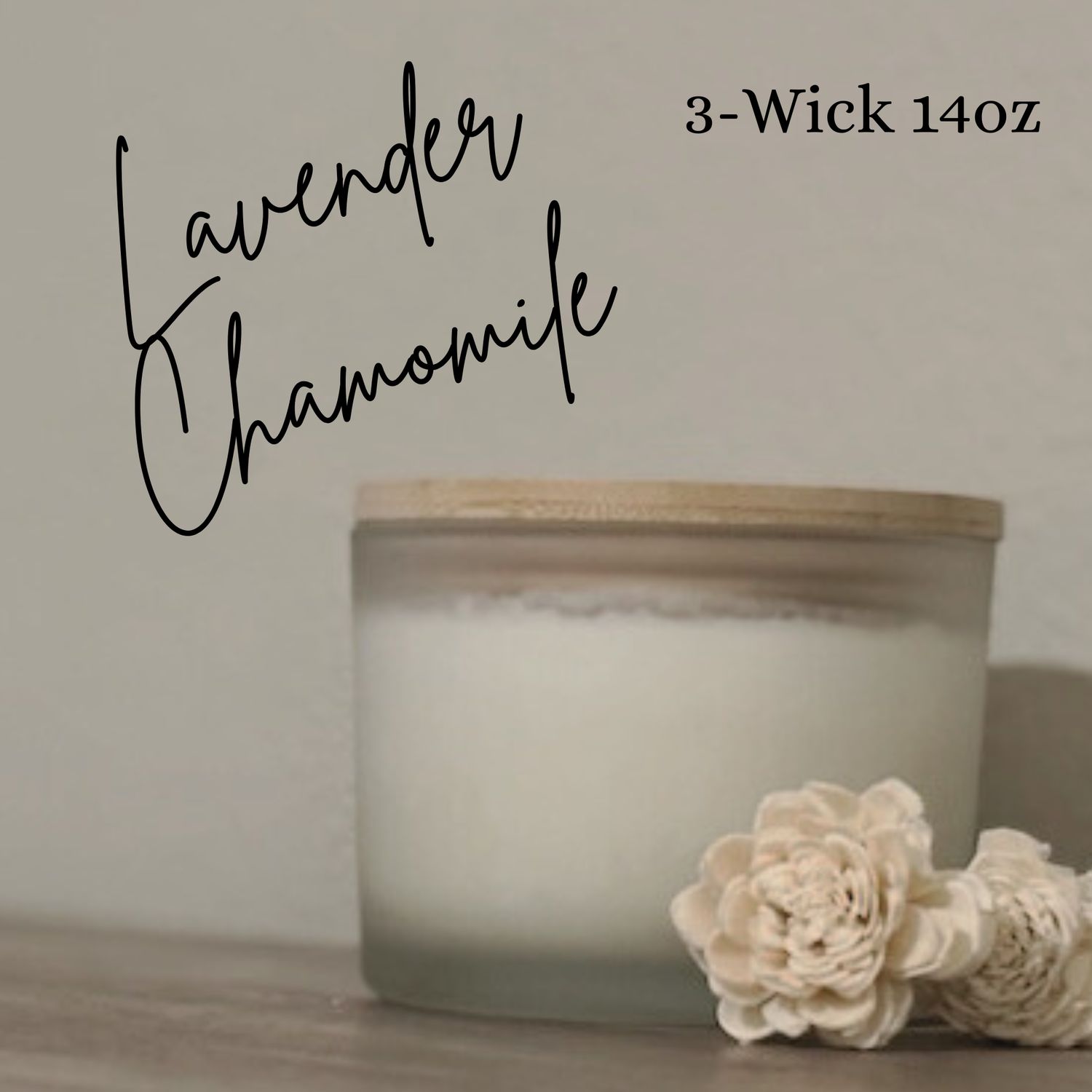 Lavender Chamomile 3-Wick 14oz Soy Candle