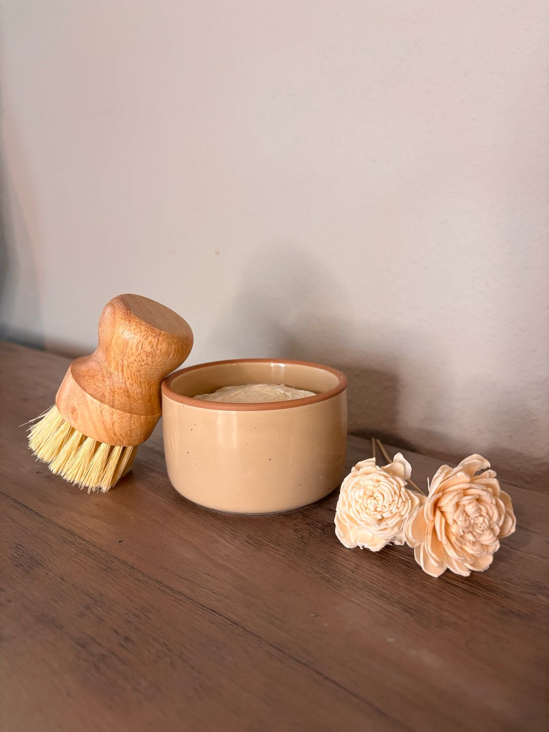 Solid Dish Soap &amp; Brush - Tan