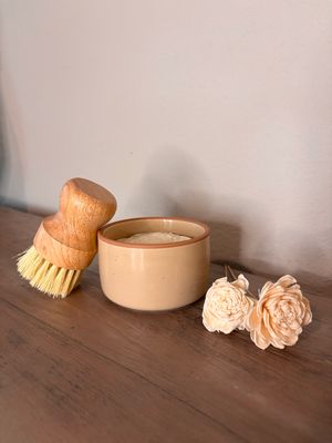 Solid Dish Soap &amp; Brush - Tan