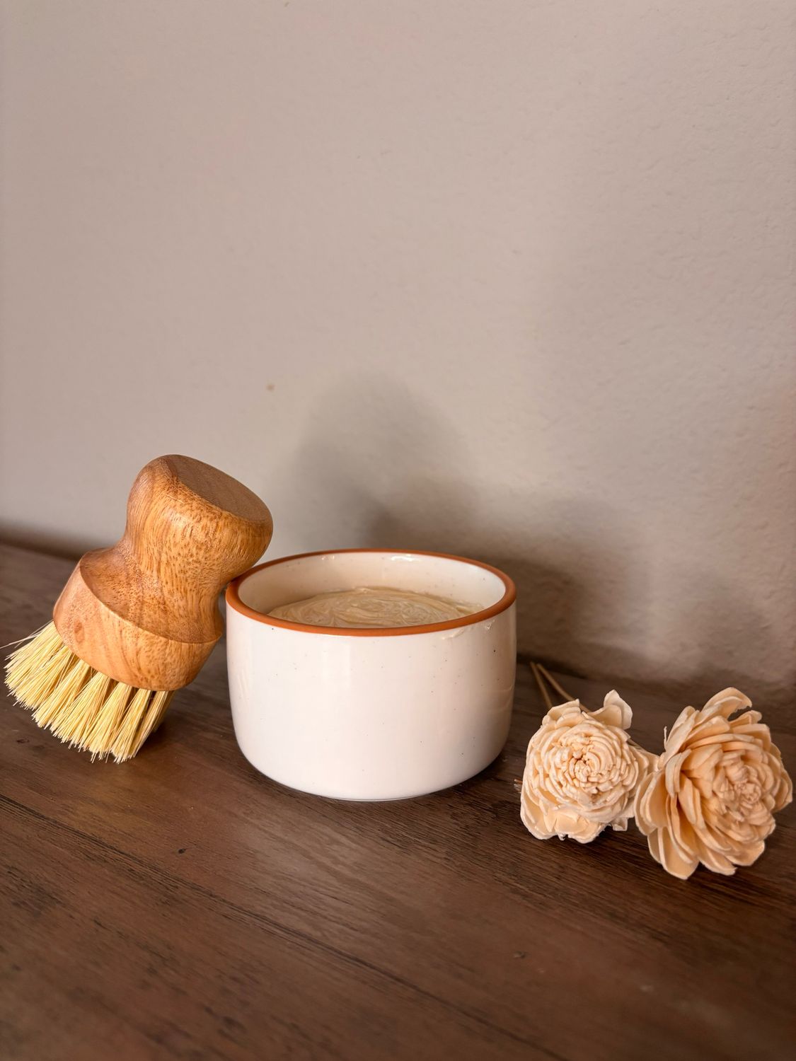 Solid Dish Soap &amp; Brush - White