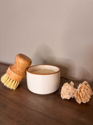 Solid Dish Soap &amp; Brush - White