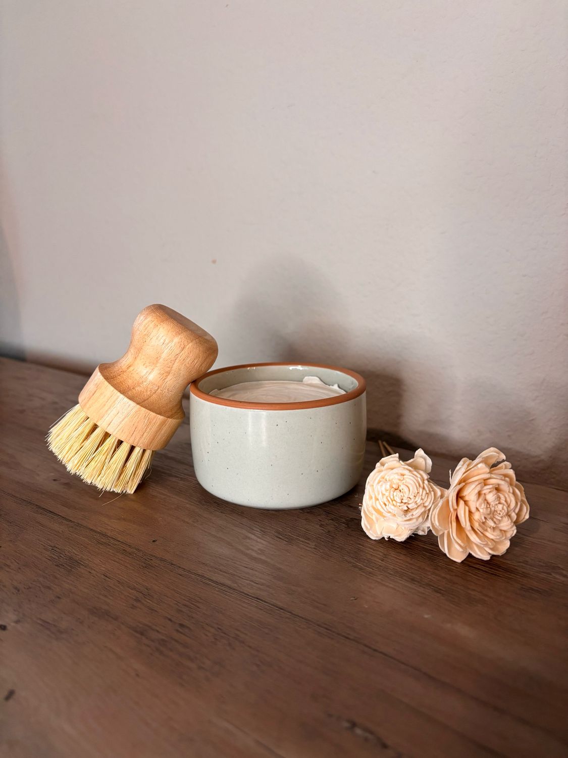 Solid Dish Soap &amp; Brush - Light Grey