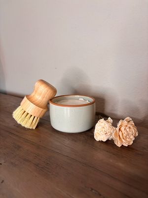 Solid Dish Soap &amp; Brush - Light Grey