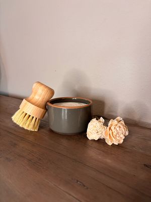 Solid Dish Soap &amp; Brush - Charcoal