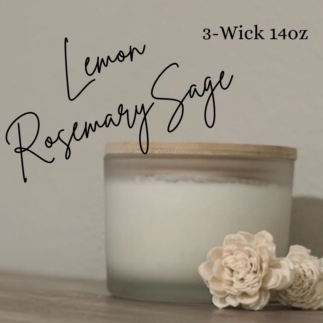 Lemon Rosemary Sage 3-Wick 14oz Soy Candle