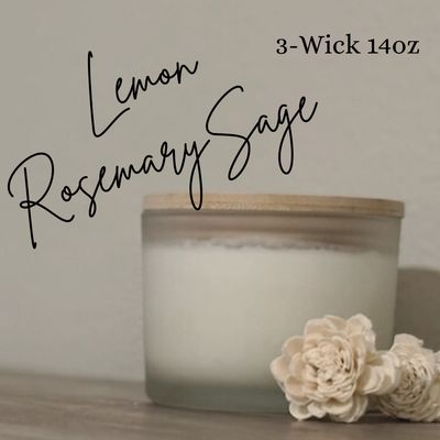 Lemon Rosemary Sage 3-Wick 14oz Soy Candle