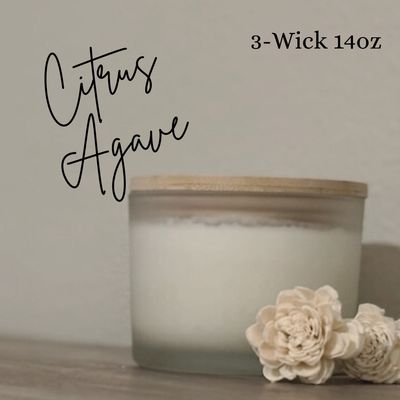 Citrus Agave 3-Wick 14oz Soy Candle