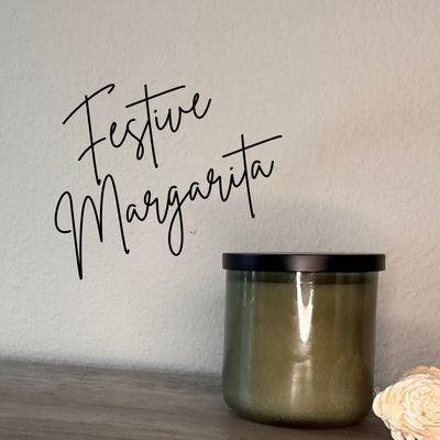 Festive Margarita 11oz Soy Candle-Green