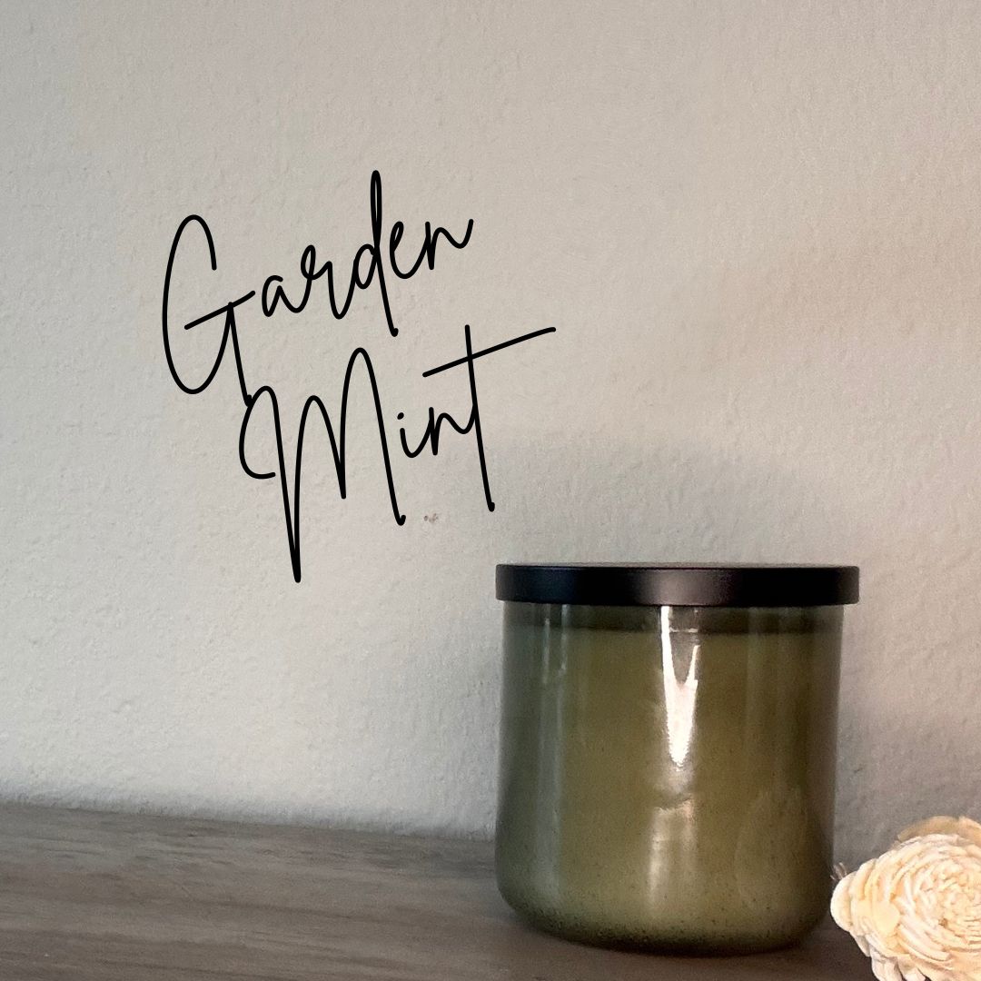 Garden Mint 11oz Soy Candle-Green