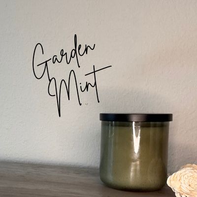 Garden Mint 11oz Soy Candle-Green