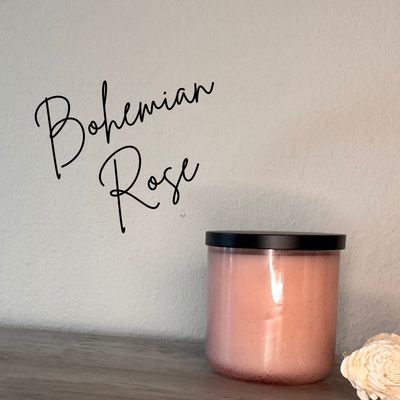 Bohemian Rose 11oz Soy Candle-Pink
