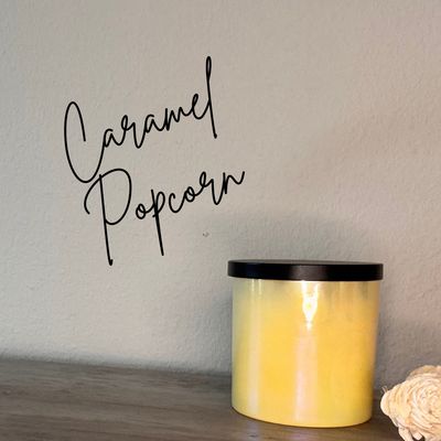 Caramel Popcorn 11oz Soy Candle-Yellow