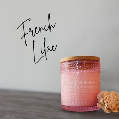 French Lilac 11oz Soy Candle-Pink
