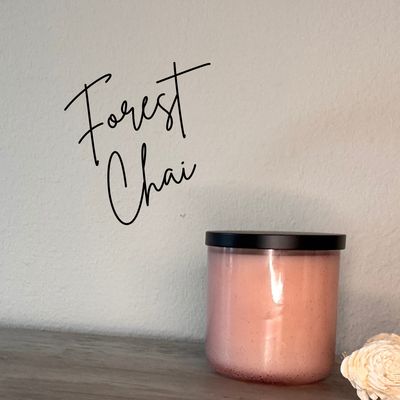 Forest Chai 11oz Soy Candle-Pink