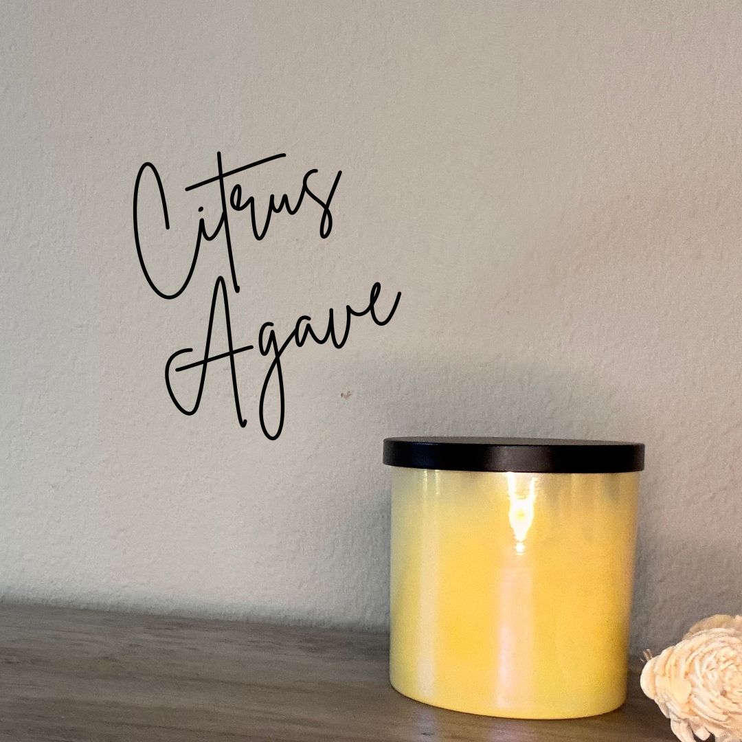 Citrus Agave 11oz Soy Candle-Yellow