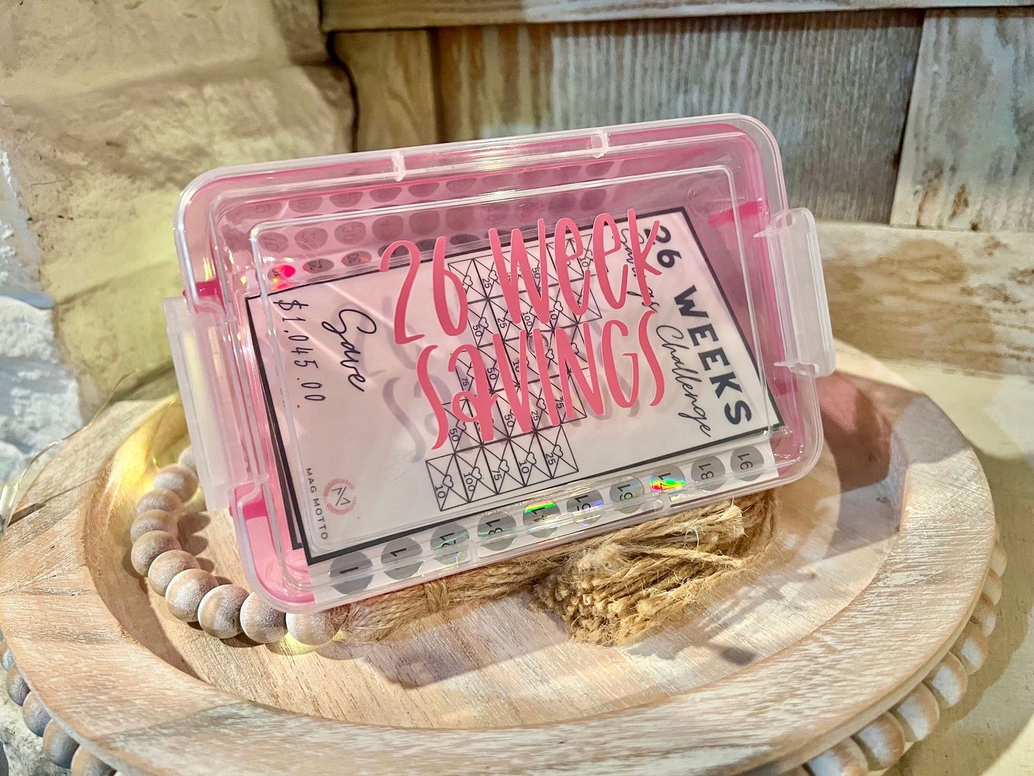 26 Week Savings Challenge Box - Save $1,045