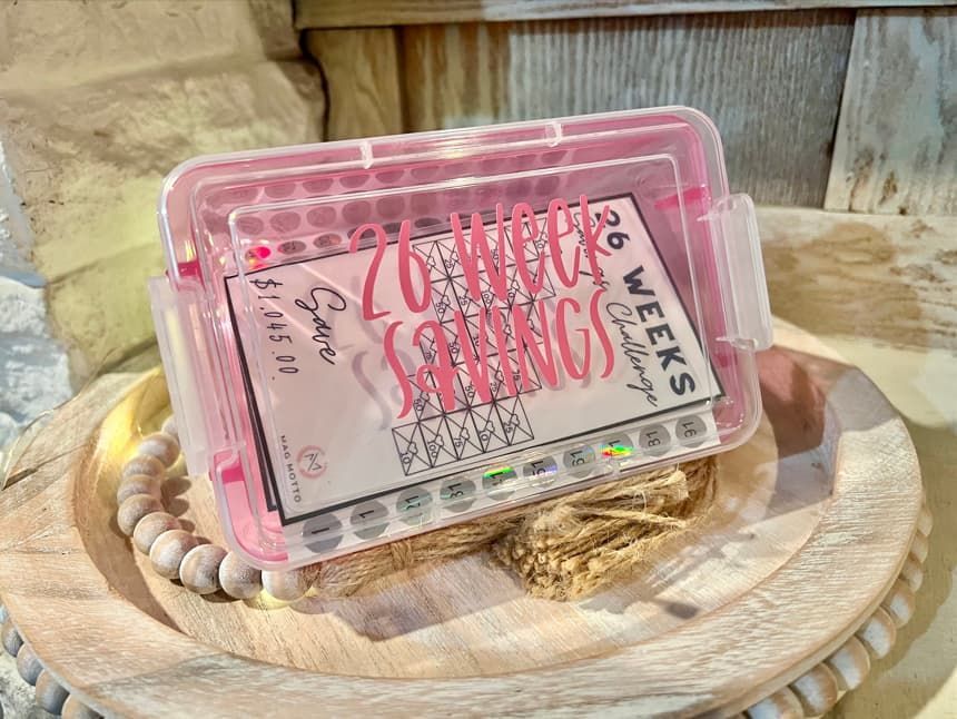 26 Week Savings Challenge Box - Save $1,045