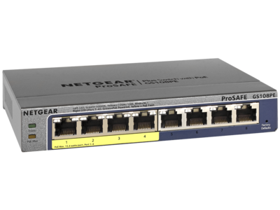 Netgear ProSafe Plus GS108PE 8-Port Gigabit Ethernet Switch