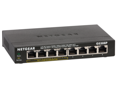 Netgear GS308P 8-Port Unmanaged Gigabit Ethernet Switch