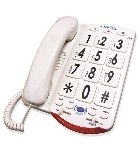 Clarity JV35W 76557.101 50dB Phone Large White Keys Clarity JV35W 76557.101 50dB Phone Large White Keys