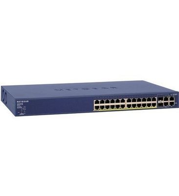 Netgear FS728TP-100NAS ProSAFE 28-Port 10/100 Fast Ethernet Smart Managed Switch with 24 PoE Ports, 2 Gigabite