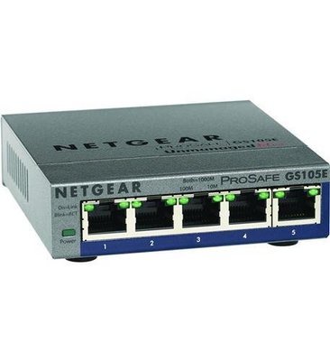 Netgear GS105E-200NAS ProSAFE Plus 5-Port Gigabit Web Managed Switch