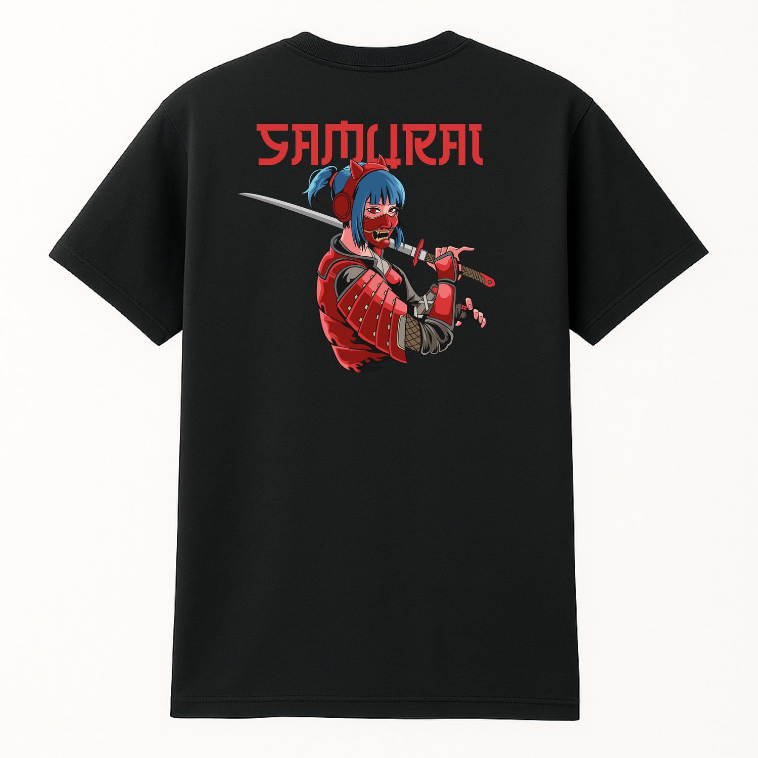 Koszula &quot;Cyber Samurai – Blade Spirit Tee&quot;  Czarna
