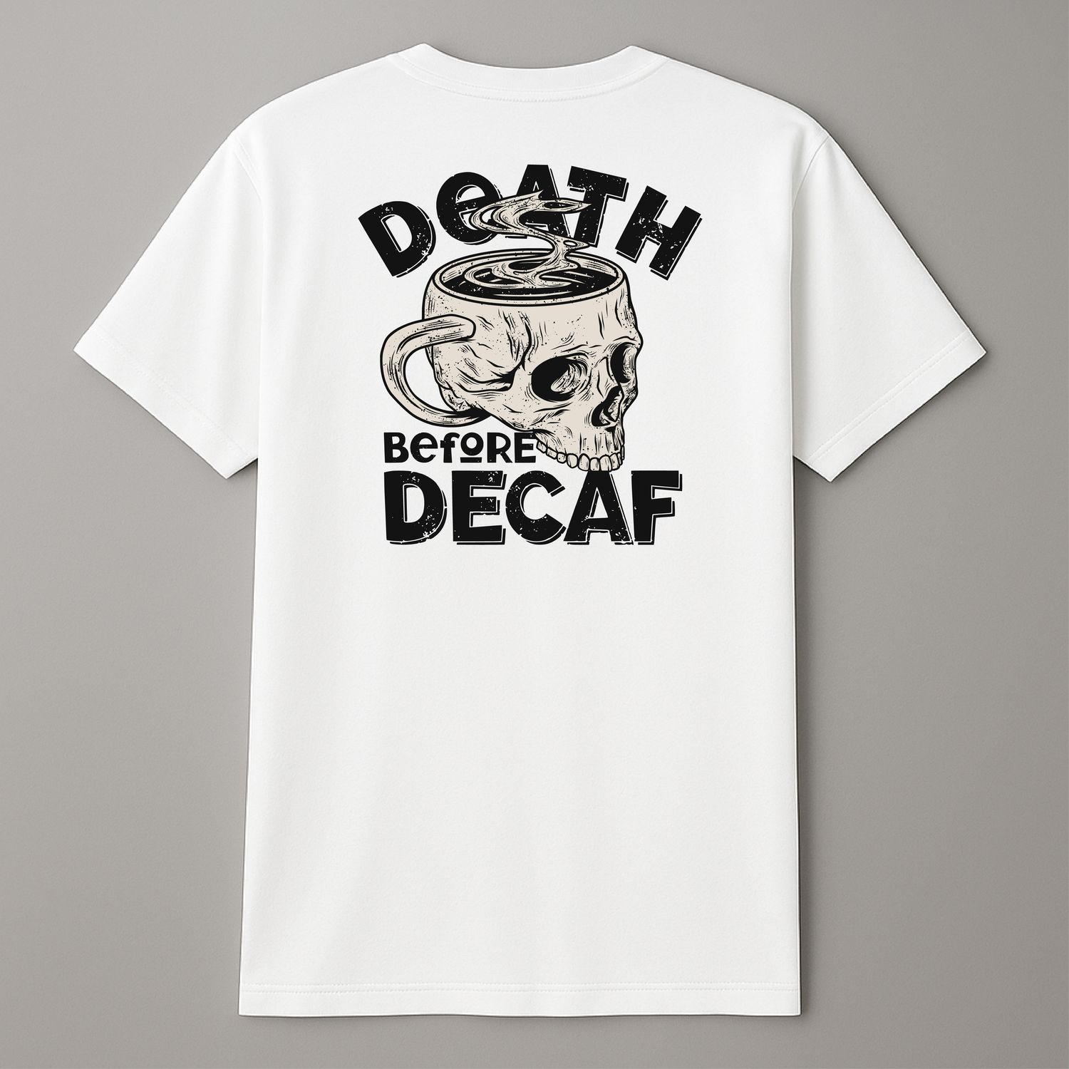 Koszula &quot;Death Before Decaf  Biała