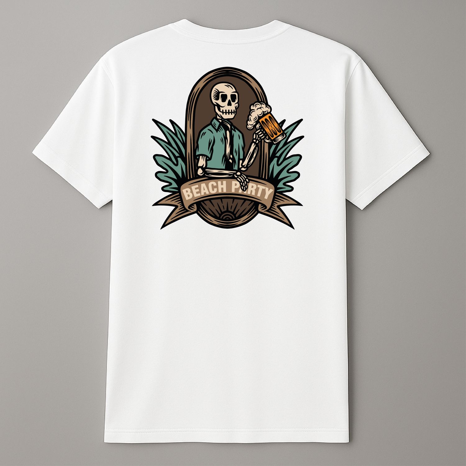 Koszula &quot;Beach Party Skeleton&quot; Biała