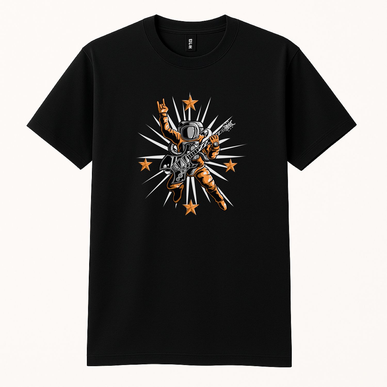 Koszula &quot;Stellar Solo – Space Guitarist&quot; Czarna