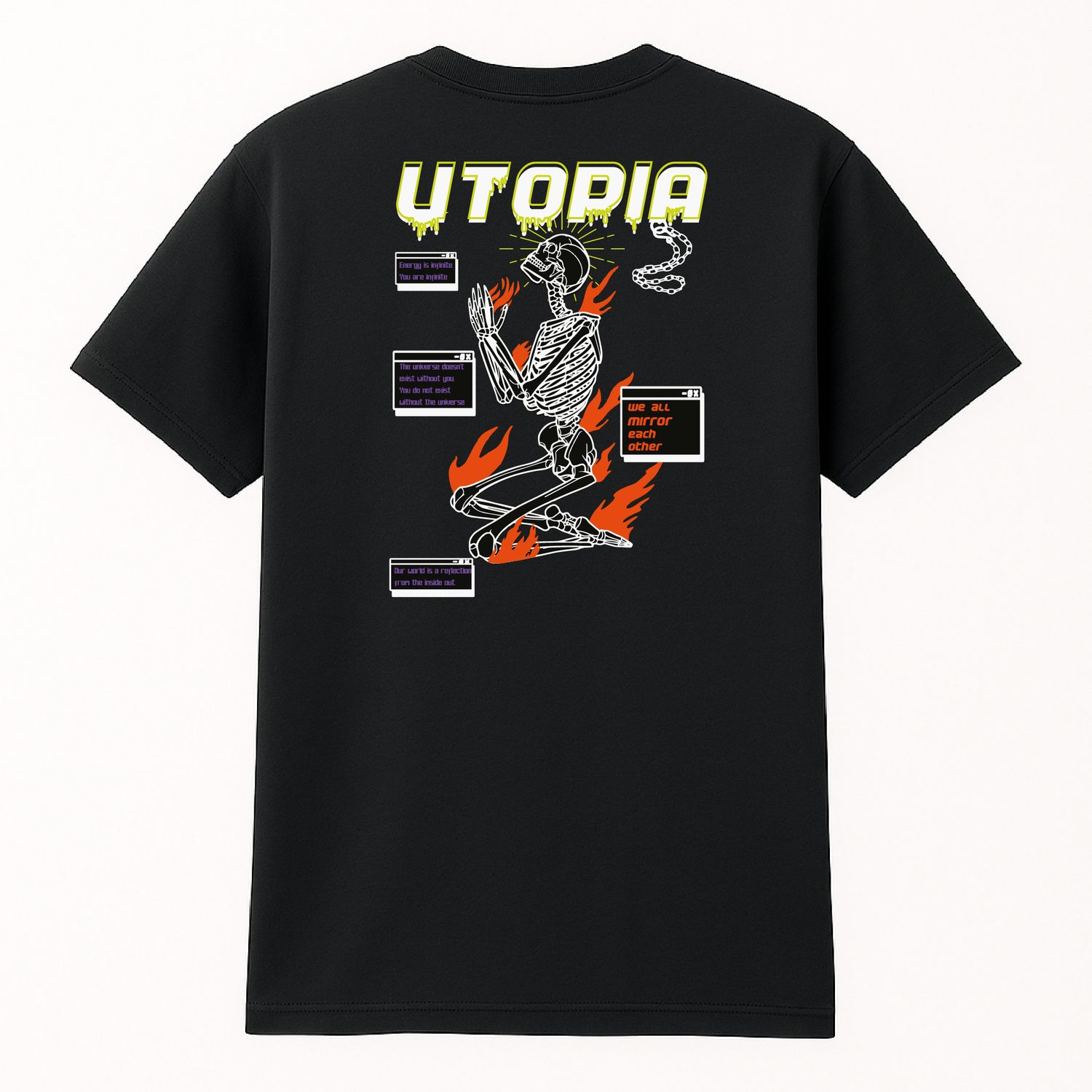 Koszula &quot;Burning Utopia&quot;  Czarna