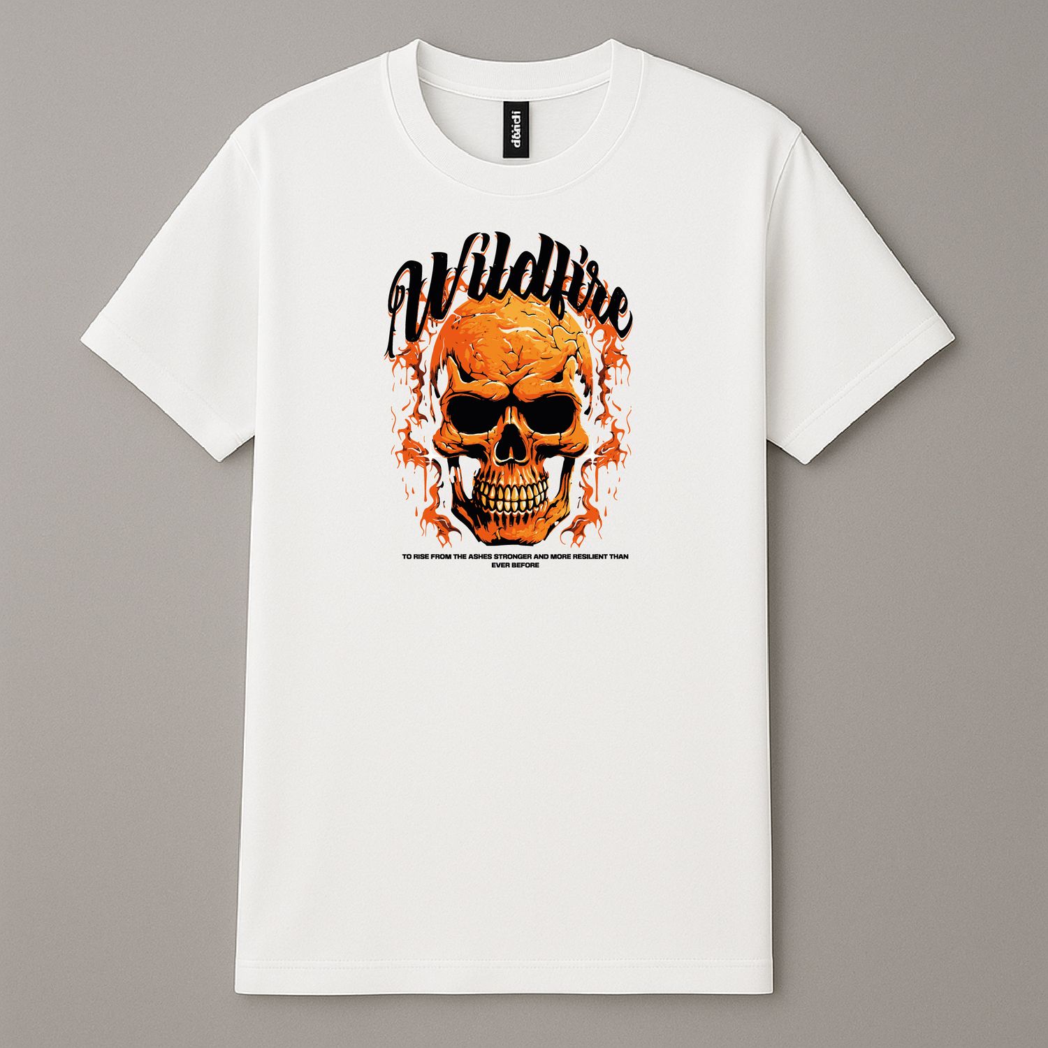 Koszula &quot;Flame Skull&quot; Biała