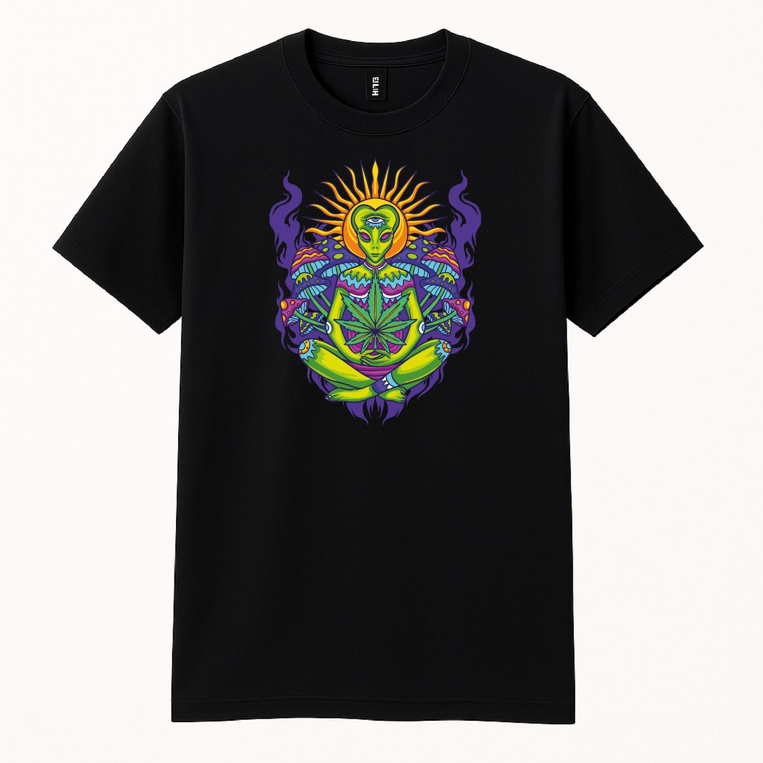 Koszula &quot;Lotus Trip&quot; Czarna