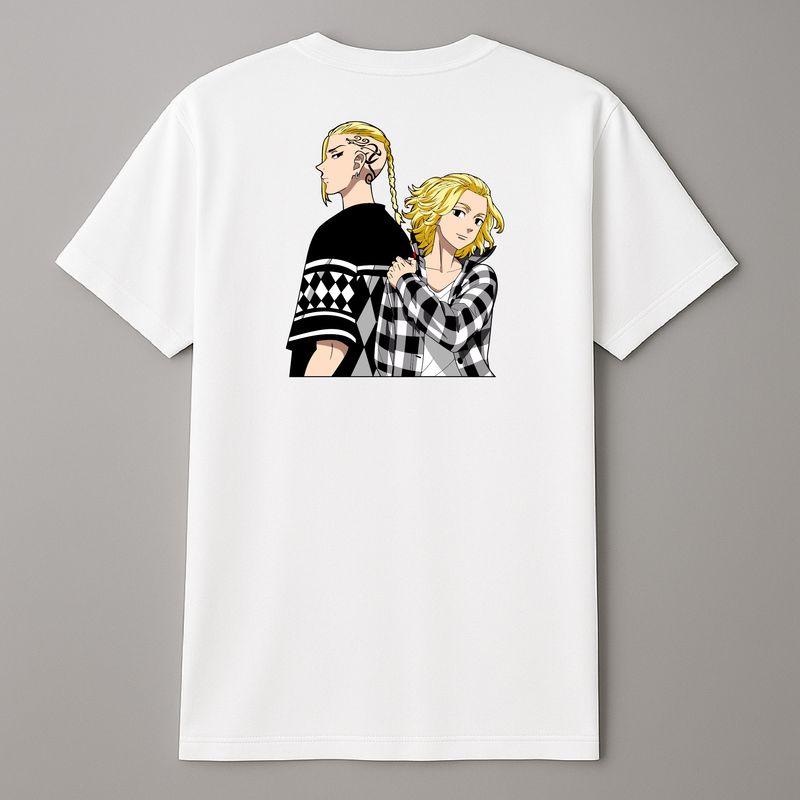 Koszula &quot;Mikey &amp; Draken&quot;  Biała