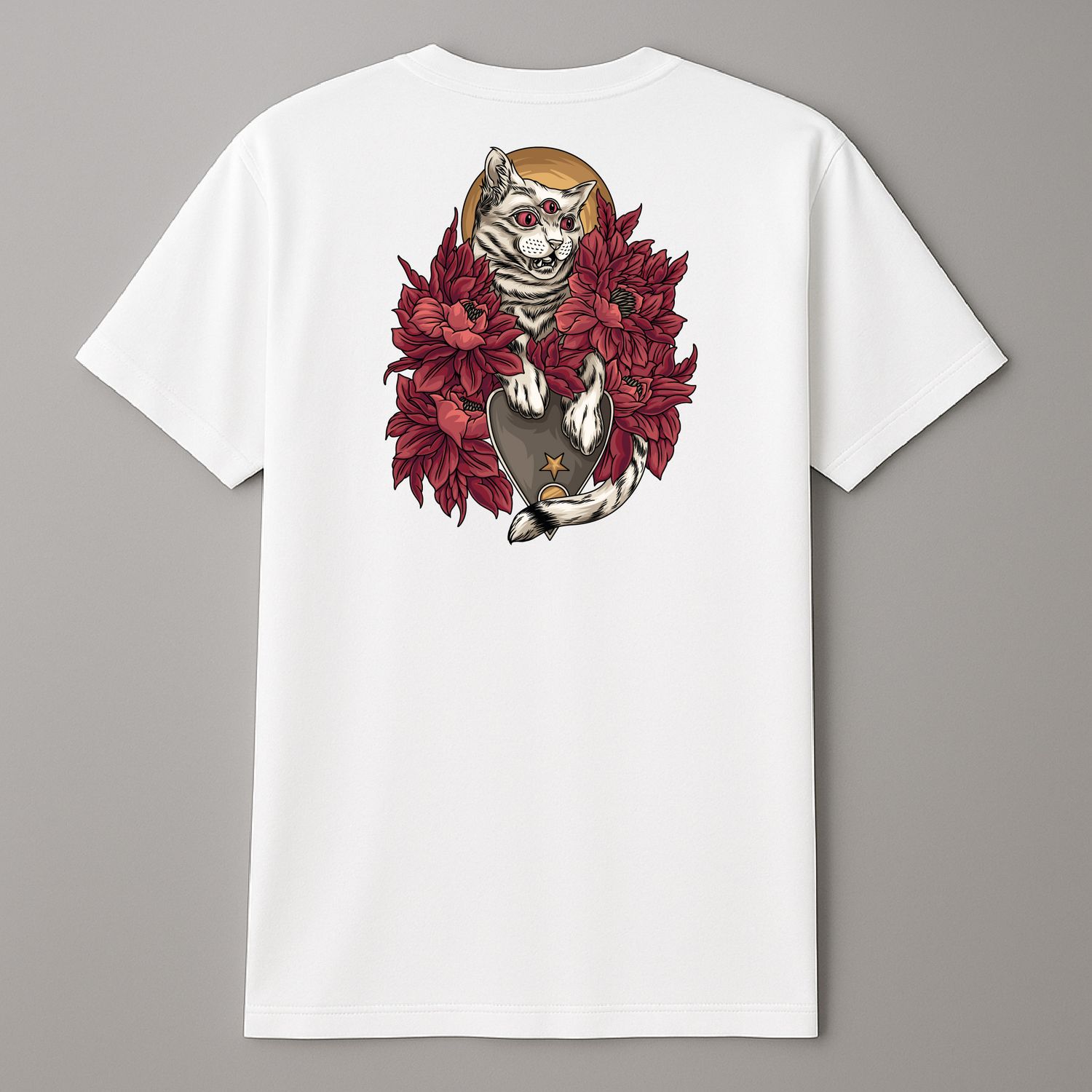 Koszula &quot;: &quot;Moonlit Floral Cat&quot; Biała