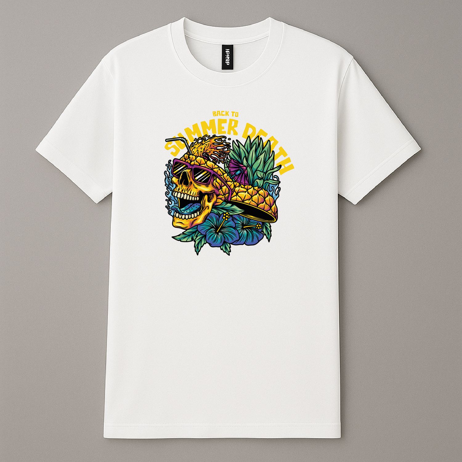 Koszula &quot;Summer Skull Pineapple&quot; Biała