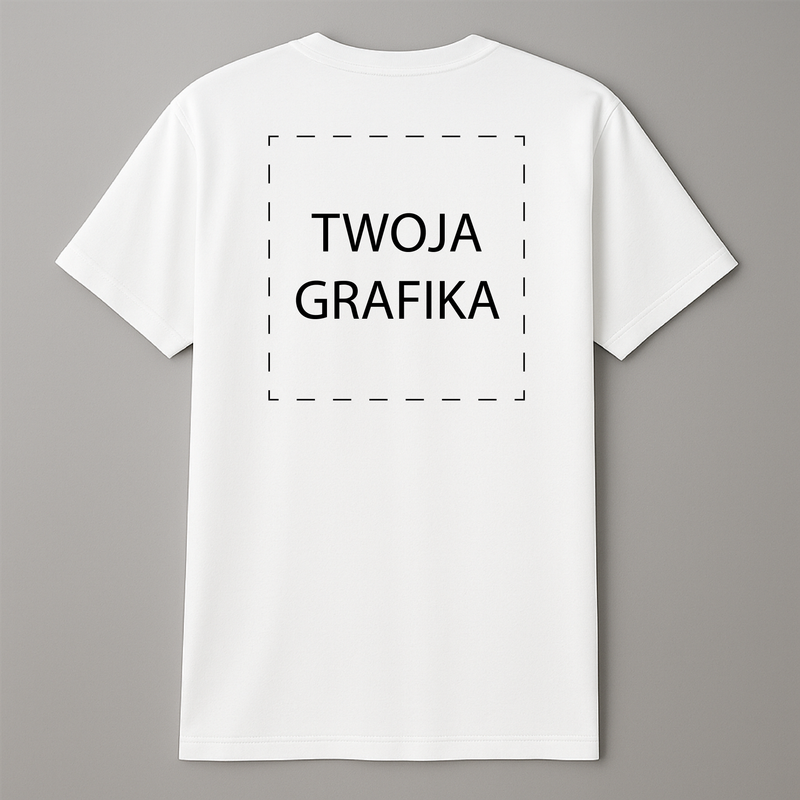 Koszulka personalizowana z nadrukiem na plecach – Twoja grafika lub logo