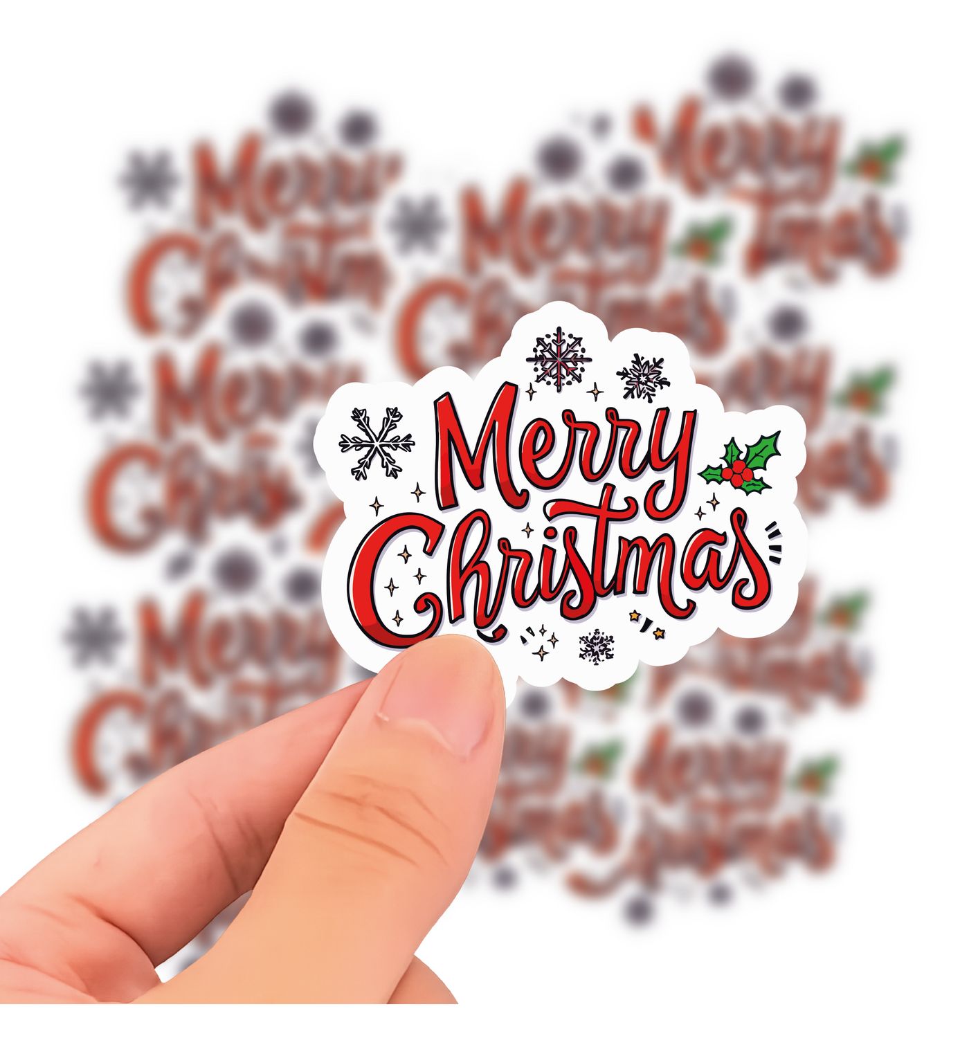 Naklejka &quot;Merry Christmas&quot; 100 szt.