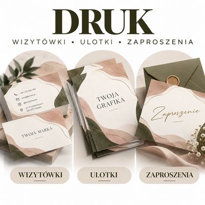 Wizytówki, ulotki i zaproszenia
