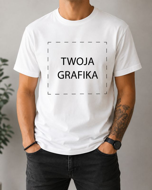 Koszulka personalizowana z własną grafiką – nadruk na przodzie