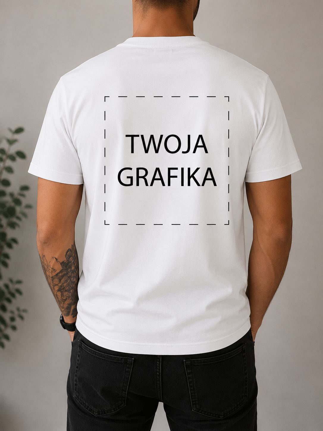 Koszulka personalizowana z nadrukiem na plecach – Twoja grafika lub logo