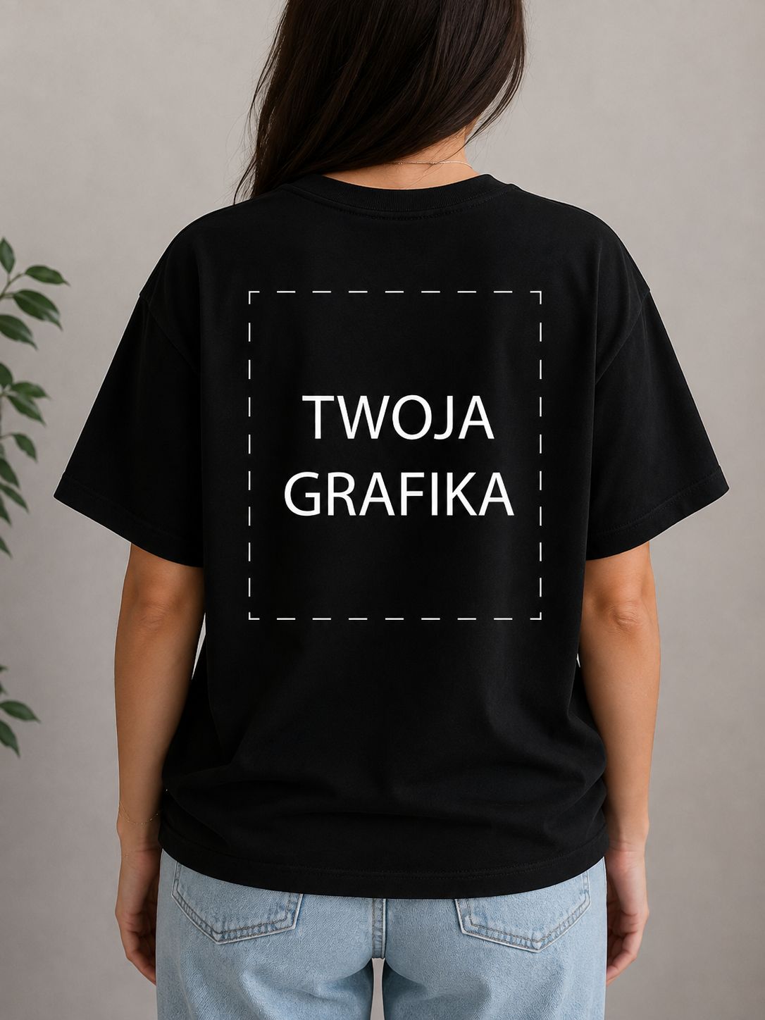 Koszulka personalizowana z nadrukiem na plecach – Twoja grafika lub logo