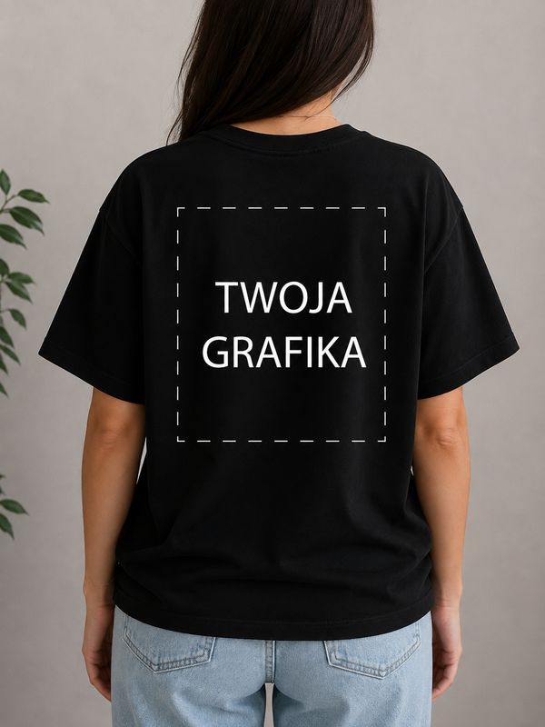 Koszulka personalizowana z nadrukiem na plecach – Twoja grafika lub logo