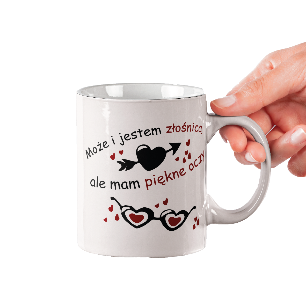 KUBEK NA PREZENT Z NADRUKIEM ŚMIESZNY DLA NIEJ DUŻY CERAMICZNY