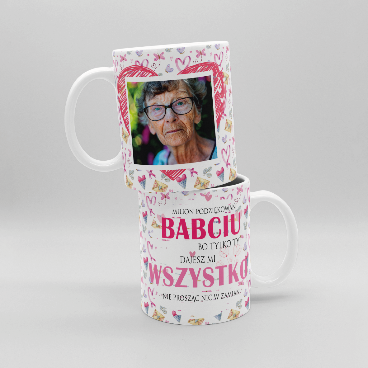 KUBEK NA DZIEŃ BABCI I DZIADKA Z TWOIM WŁASNYM ZDJĘCIEM SPERSONALIZOWANY