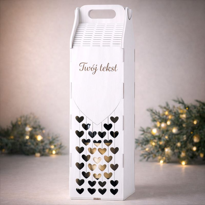 DREWNIANE PUDEŁKO PERSONALIZOWANE NA WINO PREZENT URODZINY PREZENTOWE