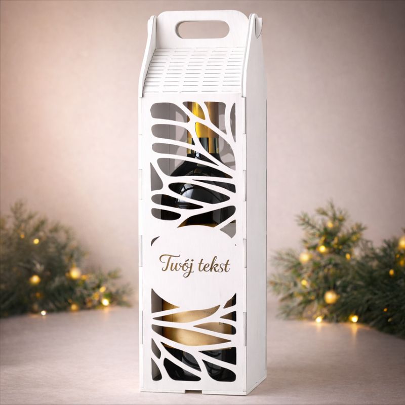 DREWNIANE PUDEŁKO PERSONALIZOWANE NA WINO PREZENT URODZINY PREZENTOWE